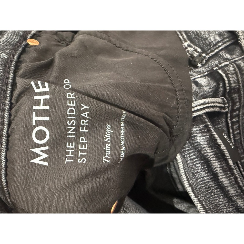 Mother Denim Insider Crop Step Fray Jeans 30 Cool Girl Grunge Minimalist NWT - Picture 6 of 7